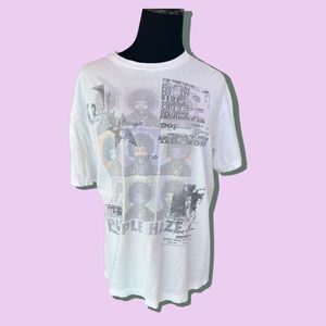 Vintage 2010 Jimi Hendrix Purple Haze Stone Free Print T-Shirt. Size Medium.
